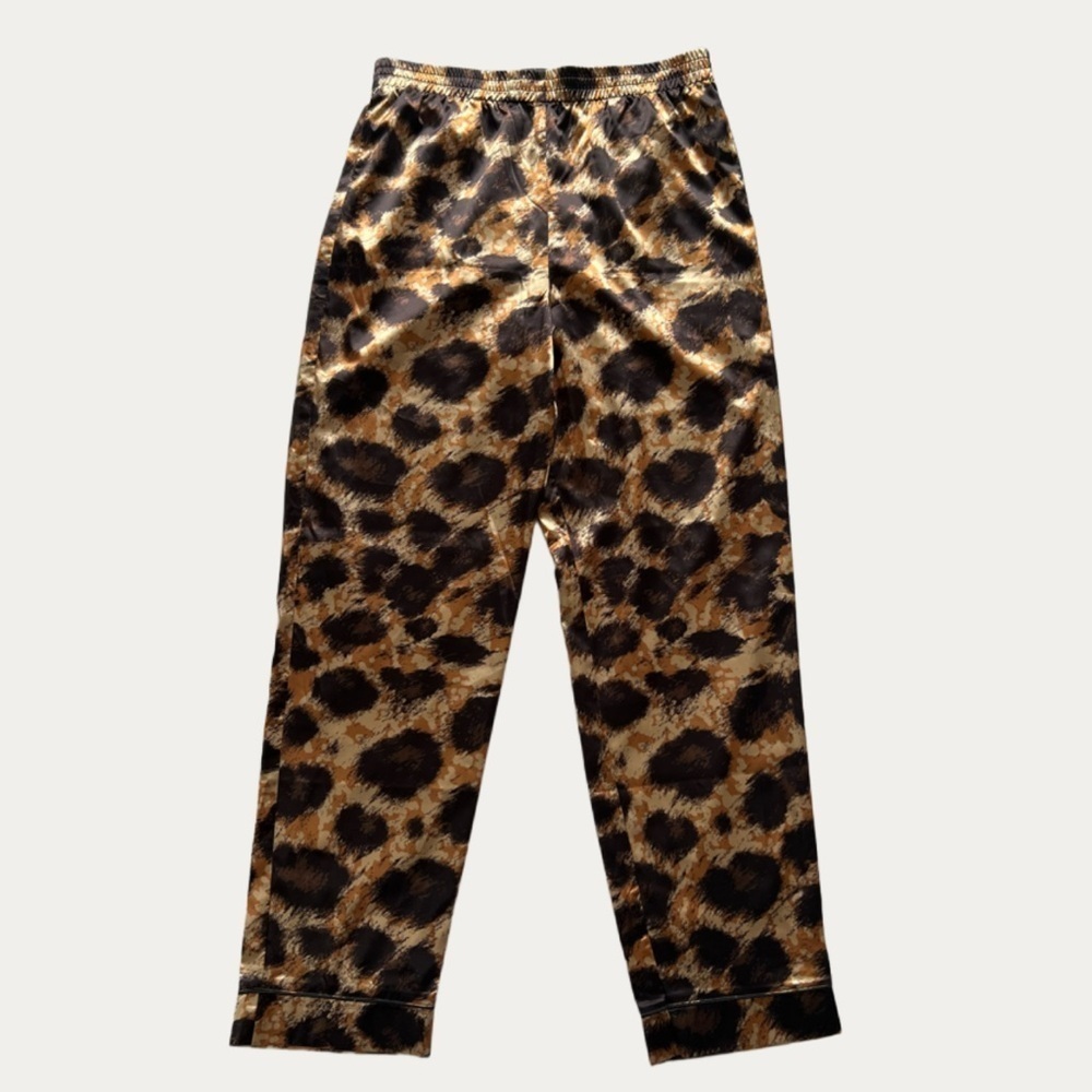 Donna Salyers Fabulous Furs Leopard Satin Pants Size Small